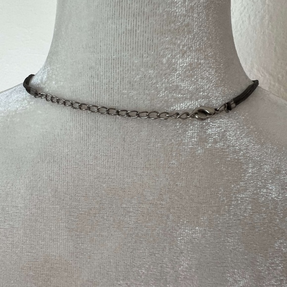 VINTAGE: Black Beaded Chain Necklace - Adjustable Length - Picture 5 of 7